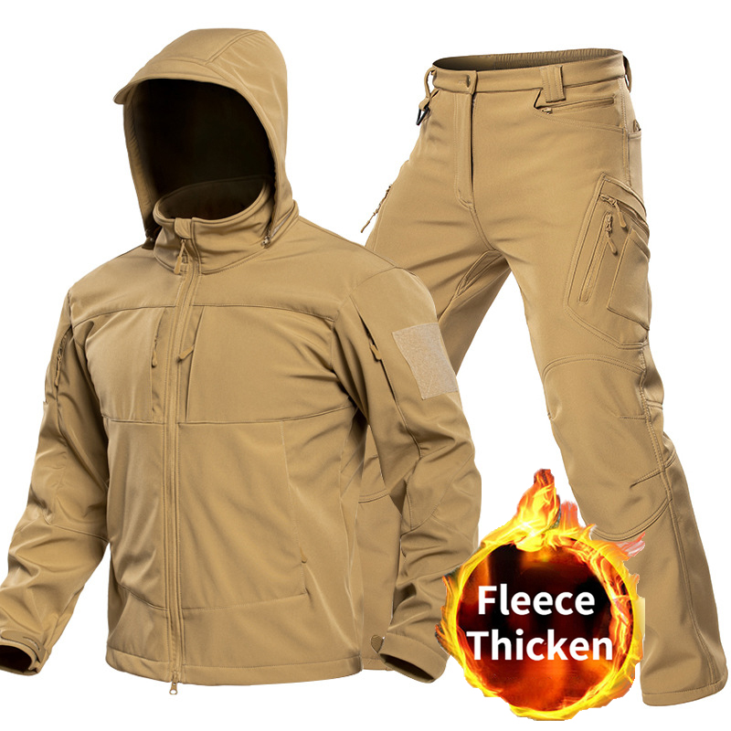 Outdoor Adventures - Combinaison tactique softshell pour homme, veste