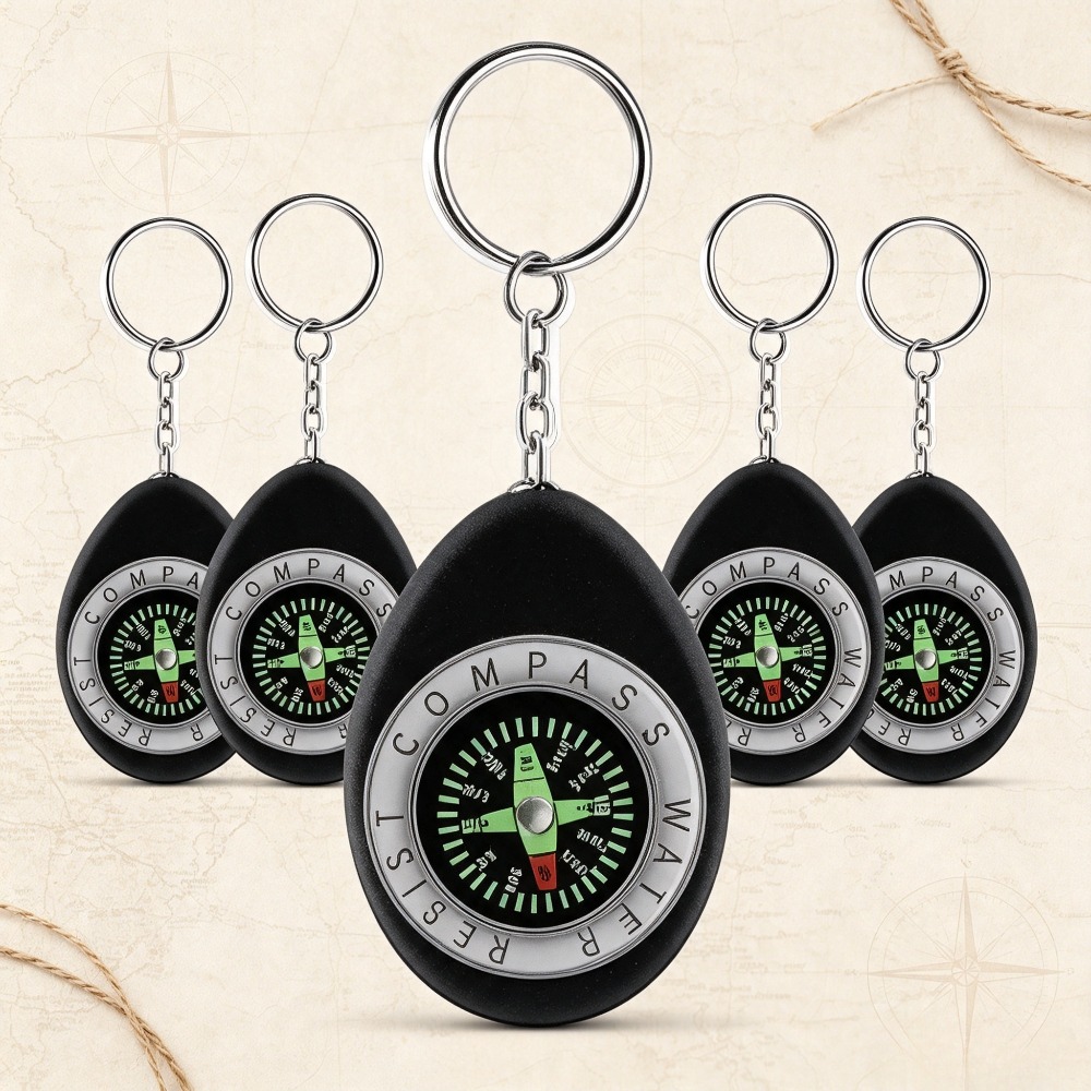 Outdoor Adventure Birthday Party - Lot de 5 petites boussoles porte-clés