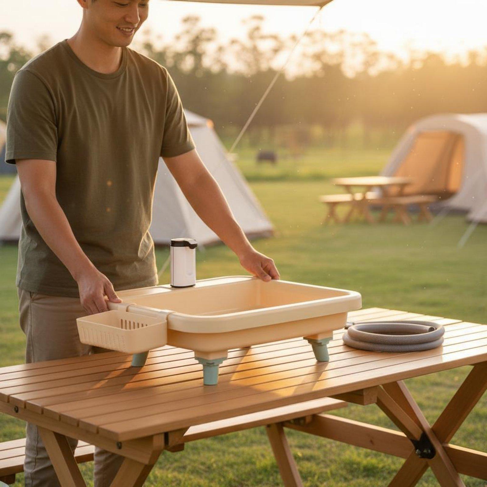 Évier de camping portable avec - Outdoor Adventures avis et prix