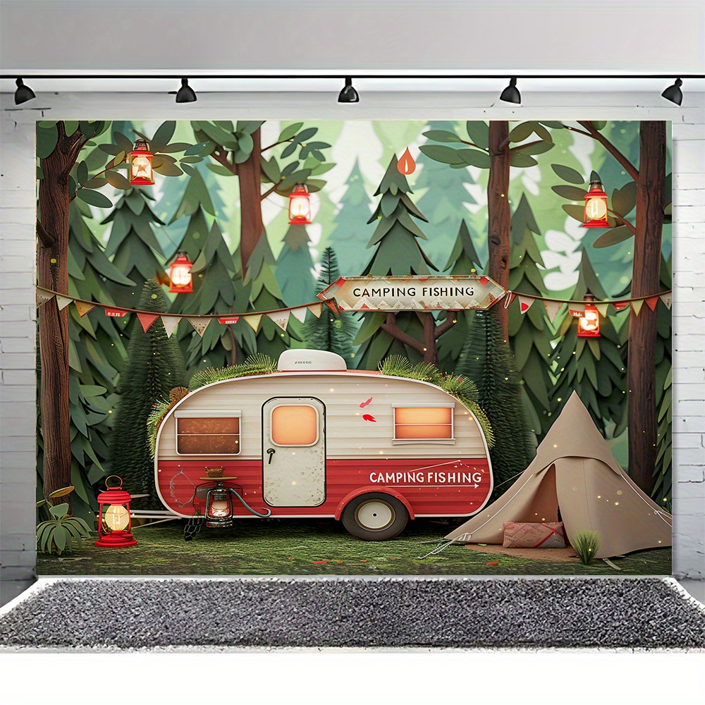 Bannières d'arrière-plan de th - Outdoor Adventure Birthday Party avis et prix