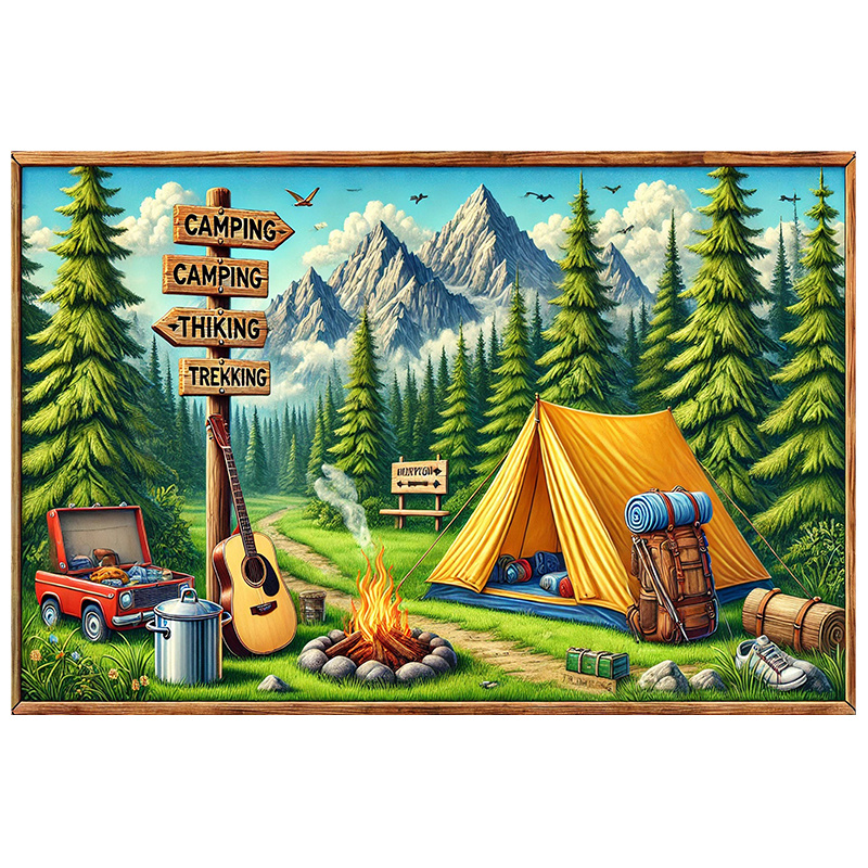 1 fond d'aventure de camping e - Outdoor Adventure Birthday Party avis et prix